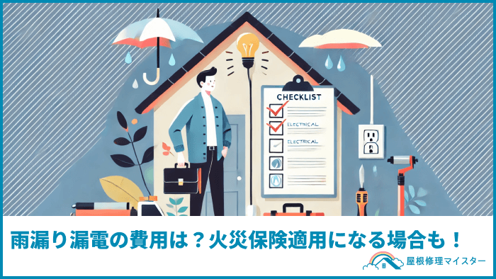 雨漏り漏電の費用は？火災保険適用になる場合も！