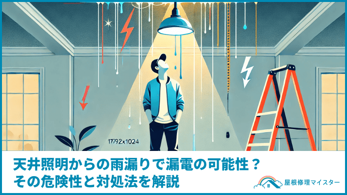 天井照明からの雨漏りで漏電の可能性？その危険性と対処法を解説