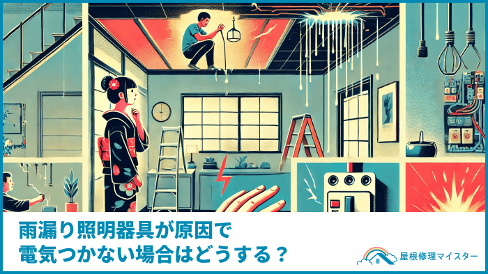 雨漏り照明器具が原因で電気つかない場合はどうする？