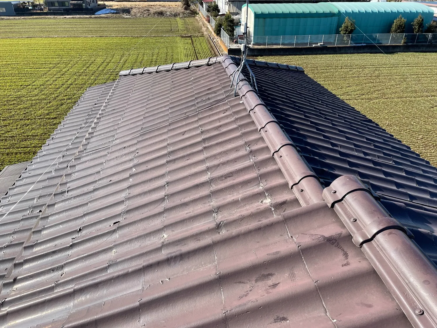 茨城県筑西市　屋根葺き替え工事 - 施工前