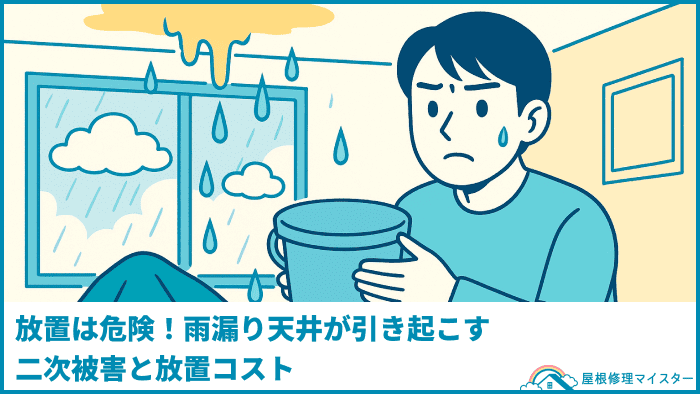 放置は危険!雨漏り天井が引き起こす二次被害と放置コスト
