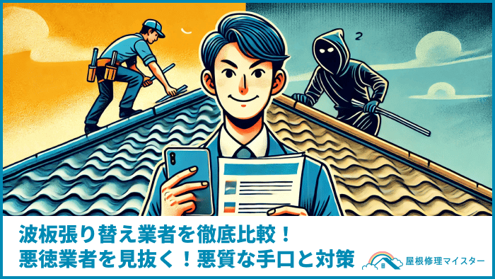 波板張り替え業者を徹底比較！悪徳業者を見抜く！悪質な手口と対策【波板屋根修理編】