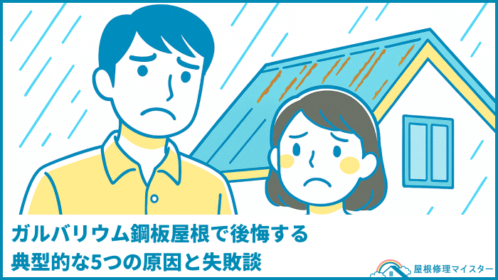 ガルバリウム鋼板屋根で後悔する典型的な5つの原因と失敗談