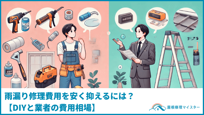 雨漏り修理費用を安く抑えるには？【DIYと業者の費用相場】