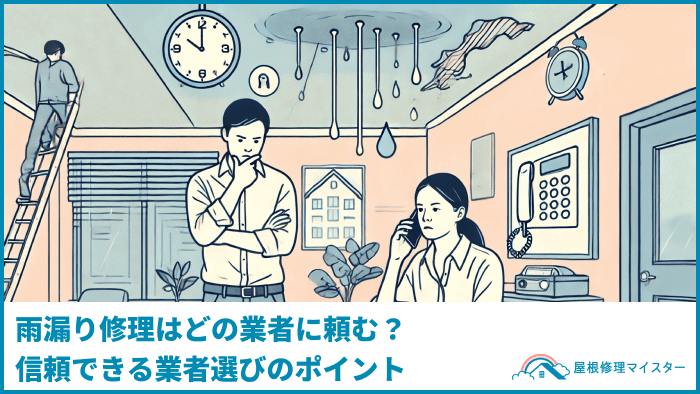 雨漏り修理はどの業者に頼む？信頼できる業者選びのポイント