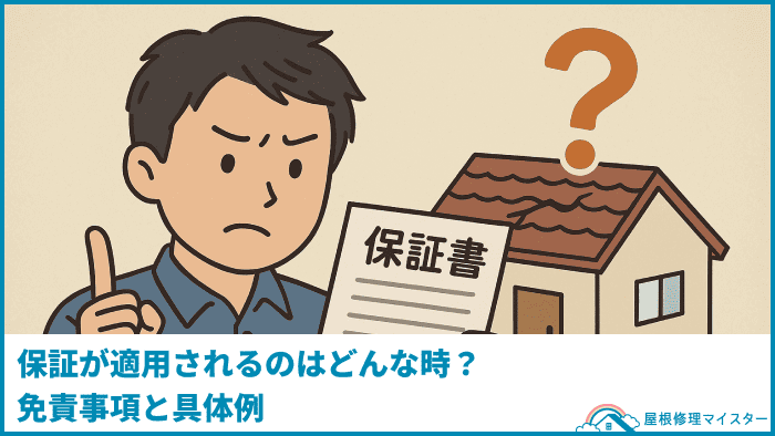 保証が適用されるのはどんな時?免責事項と具体例