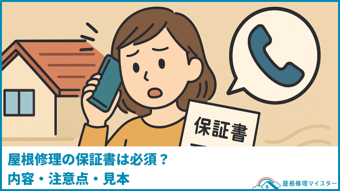 屋根修理の保証書は必須?内容・注意点・見本