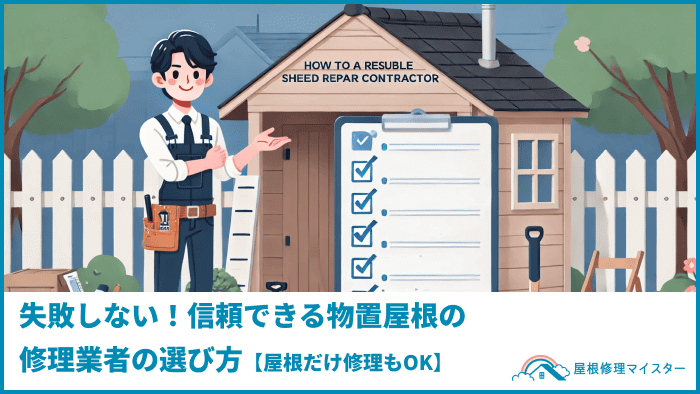 失敗しない！信頼できる物置屋根の修理業者の選び方【屋根だけ修理もOK】