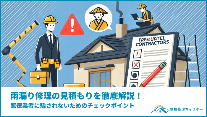 雨漏り修理の見積もりを徹底解説！悪徳業者に騙されないためのチェックポイント