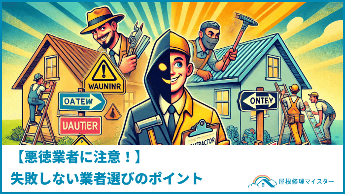 【悪徳業者に注意！】失敗しない業者選びのポイント