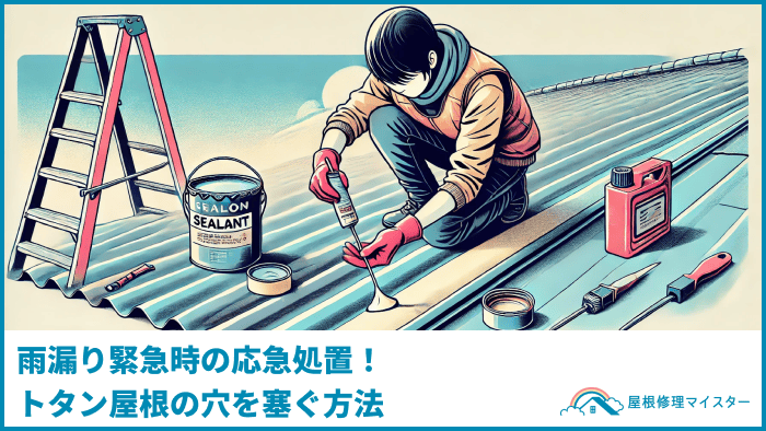 雨漏り緊急時の応急処置！トタン屋根の穴を塞ぐ方法とは？