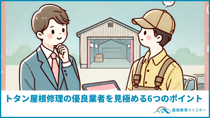 トタン屋根修理の優良業者を見極める6つのポイント