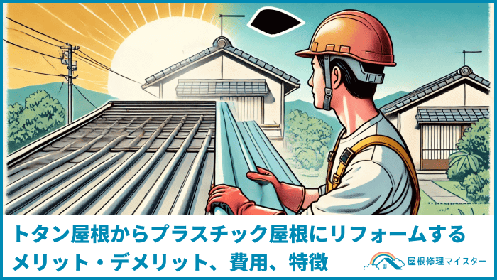 トタン屋根からプラスチック屋根にリフォームするメリット・デメリット、費用、特徴