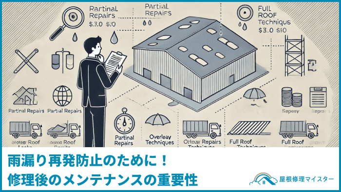 雨漏り再発防止のために！修理後のメンテナンスの重要性