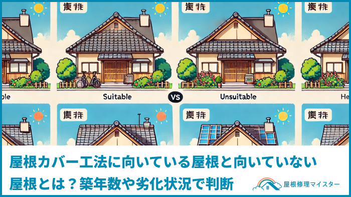 屋根カバー工法に向いている屋根と向いていない屋根とは？築年数や劣化状況で判断