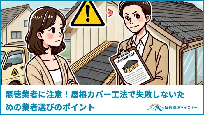 悪徳業者に注意！屋根カバー工法で失敗しないための業者選びのポイント