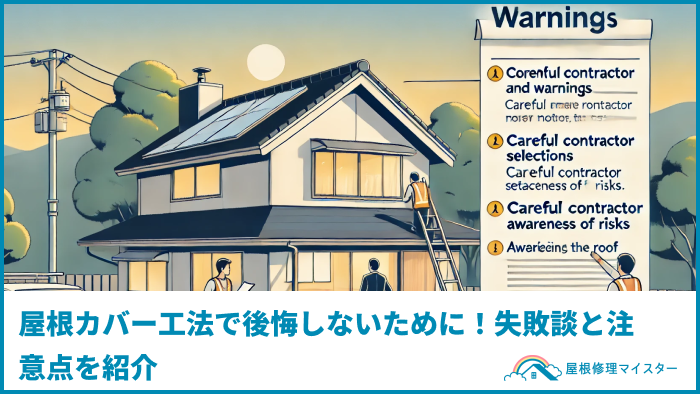 屋根カバー工法で後悔しないために！失敗談と注意点を紹介