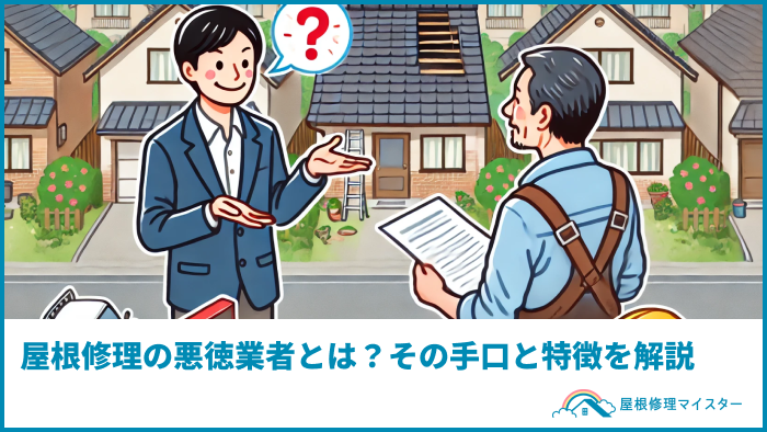 屋根修理の悪徳業者とは？その手口と特徴を解説