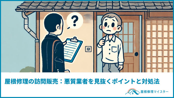 屋根修理の訪問販売：悪質業者を見抜くポイントと対処法