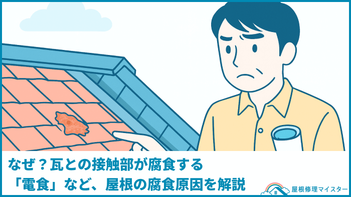 なぜ？瓦との接触部が腐食する「電食」など、屋根の腐食原因を解説