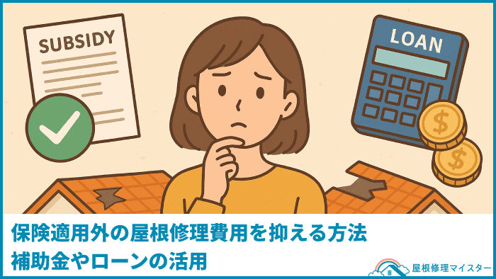 保険適用外の屋根修理費用を抑える方法 補助金やローンの活用