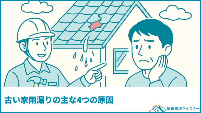 古い家雨漏りの主な4つの原因 古い家雨漏りの主な4つの原因