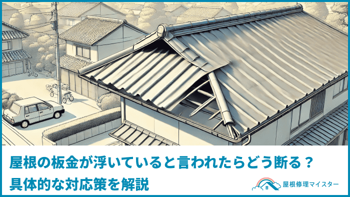 屋根の板金が浮いていると言われたらどう断る？具体的な対応策を解説