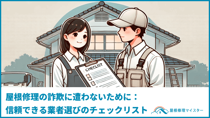 屋根修理の詐欺に遭わないために：信頼できる業者選びのチェックリスト