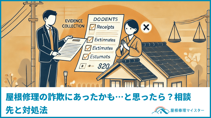屋根修理の詐欺にあったかも…と思ったら？相談先と対処法