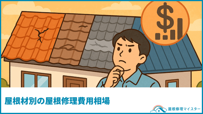 屋根材別の屋根修理費用相場